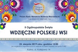Zaproszenie Prezesa Rady Ministrów na II Ogólnopolskie Święto Wdzięczni Polskiej Wsi