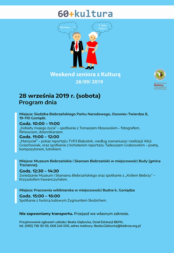 Zaproszenie na Weekend Seniora z Kulturą