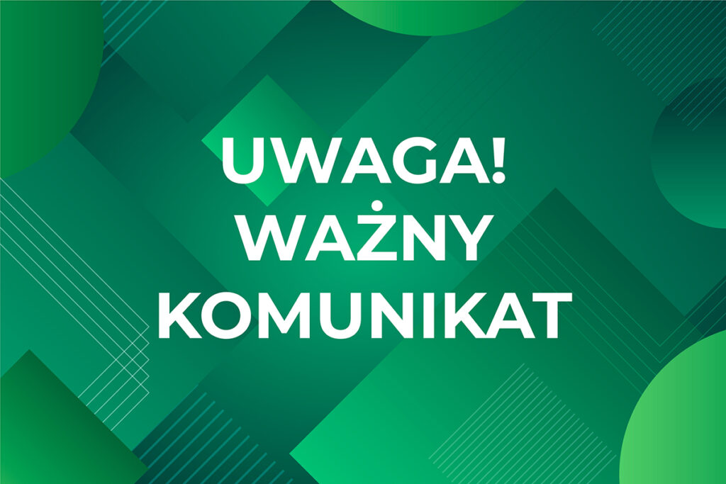 uwaga ważny komunikat
