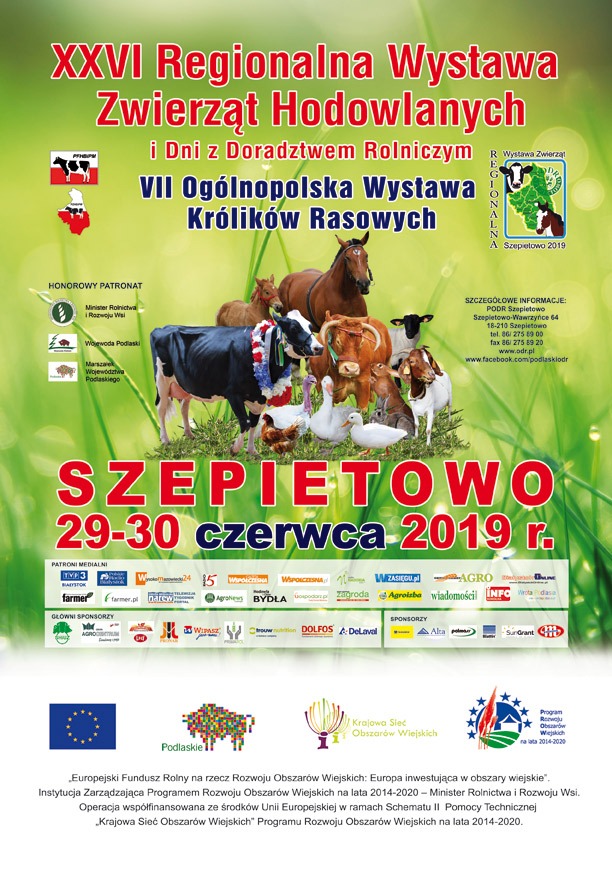 PODR w Szepietowie zaprasza na XXVI Regionalną Wystawę Zwierząt Hodowlanych i Dni z Doradztwem Rolniczym