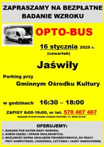 Bezpłatne Badanie Wzroku 16 stycznia 2025 r.