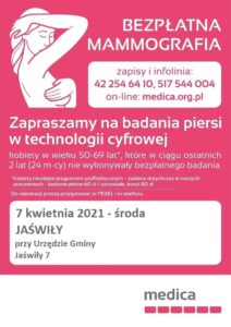 Badania mammograficzne dla mieszkanek gminy Jaświły