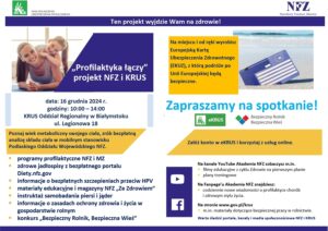 Wspólny projekt KRUS i NFZ "Profilaktyka łączy"