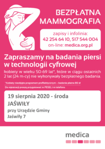 Bezpłatne badania mammograficzne
