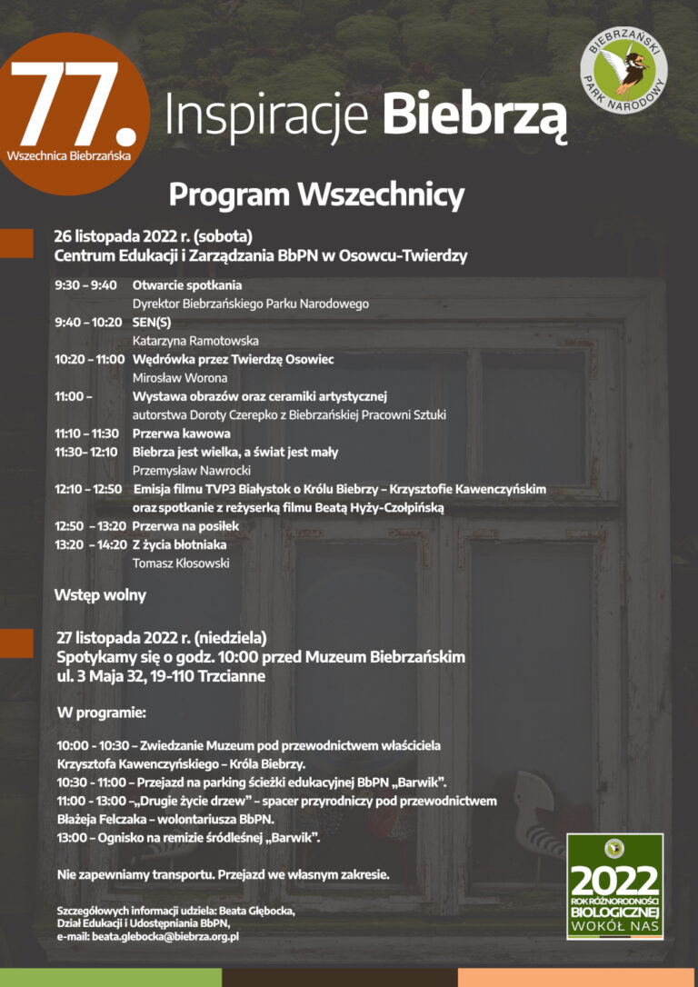 77. Wszechnica Biebrzańska pt. „Inspiracje Biebrzą"