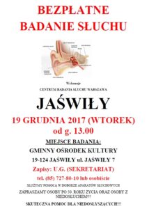Bezpłatne badanie słuchu